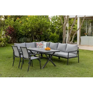 Gardissimo JOLIE Alu Ecklounge Gartenmöbel Sitzgruppe Nonwood grau