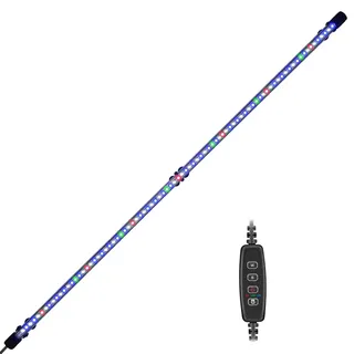 VARMHUS Tauchen Aquarium Licht,Aquarium LED Beleuchtung mit Timer Auto On/Off Dimm-Funktion,3 Lichtmodi Dimmbar,10 Helligkeitsstufen optional&3Stufen der Zeitschleifenfunktion 84LEDs-RGB 92cm