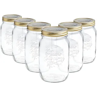 Bormioli Rocco Quattro Stagioni Mason Gläser - 1,5L - 6. Packung