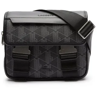 Lacoste Umhängetasche The Blend Messenger Bag Allover Monogram Noir Gris