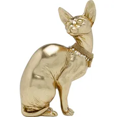 Bild Figur Sitting Cat Audrey Gold 27cm Deko, Kunststoff