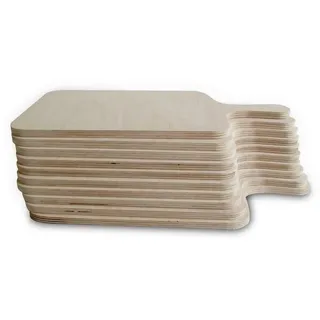 Flammkuchenbrett, Zwiebelkuchenbrett, Pizzabrett mit Griff, aus hochwertigem Holz - 10 Stk