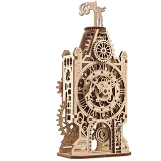 UGEARS 3D Holzpuzzle Mechanischer Uhrenturm,