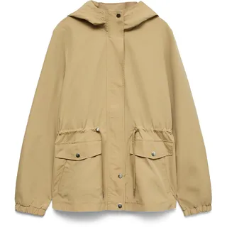 Parka VERO MODA "VMPAISLEY PARKA JACKET NOOS", Damen, Gr. XS, kelp, Web, Obermaterial: 100% Polyester, unifarben, regular fit hüftbedeckend, Jacken Parka, mit Taillen-Kordelzug