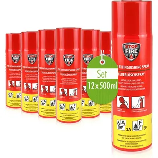 Höfer Chemie Feuerlöschspray 12 Feuerlöschspray für den Haushalt Schaum