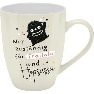 h:)ppy life Becher mit Motiv 'Trallala' 0,35 l Mehrfarbig 2 St.