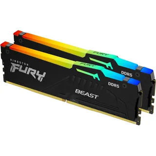 FURY Beast DDR5 5200MT/s RGB 32GB Kit (2x16GB) CL40 Schwarz KF552C40BBAK2-32