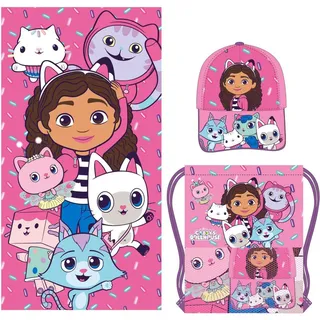 Cerdá Gabby’s Dollhouse Handtuchset 4-tlg. rosa