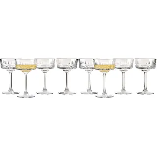Pasabahce Elysia Sektgläser - 260 ml, Set aus 4 Stück, Hochzeit Sektgläser für Brautparty, Kristallklare Champagnergläser, Cocktailgläser für festliche Anlässe und Partyabende (Packung mit 2)