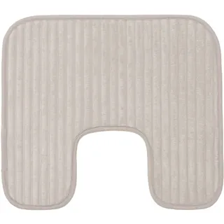 Gözze - Rutschfester Weicher Toilettenteppich in U-Form, 100% Polyester, 50 x 45 cm - Taupe