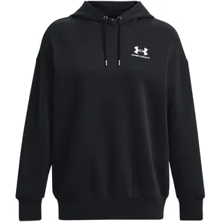 Under Armour Essential OverSized Fleece Hoodie Damen 001 black/white S