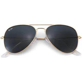 Pro Acme Sonnenbrille Herren Damen Klassische Pilotenbrille Glaslinse Fliegerbrille Unisex Piloten Sonnenbrille (Gold Rahmen/Grau Linse)