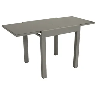 DEGAMO MARINA Ausziehtisch 140 x 70 x 75 cm grau/silber