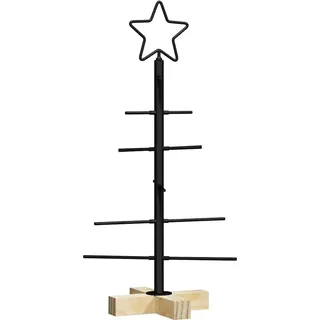 Metall Weihnachtsbaum Schwarz 59,5 cm Pulverbeschichteter Stahl - Schwarz