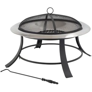 Tepro Feuerschale Silver City Ø 74 cm Schwarz