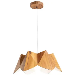 Elstead Lighting Hängeleuchte , Eichefarben , Metall, Holz , Teakholz , furniert , 19.5 cm , RoHS, Ce , höhenverstellbar , Lampen & Leuchten, Leuchtenserien