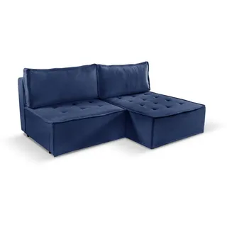 Kaiser Möbel Ecksofa Bohoo Mini Modernes Mit Schlaffunktion Blau Rechts , Holz , L-Form , 200x140 cm , Wohnzimmer, Sofas & Couches, Wohnlandschaften, Ecksofas