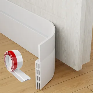 MARICATO Zugluftstopper für Türen, Türdichtung unten selbstklebend – 3 Stück à 100 cm (Gesamtlänge 300 cm) zuschneidbarer Premium-Schutz gegen Kälte, Lärm, Staub & Insekten - Weiß