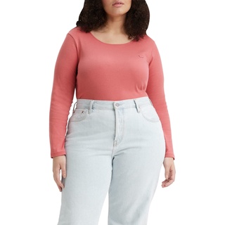 Levi's Damen Plus Size Honey Long-Sleeve Top, Italian Rose, 1XL