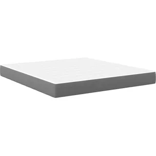 vidaXL Bettmatratze mit Matratze Hellgrau 180 x 200 cm Stoff - Hellgrau