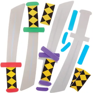 Baker Ross FX854 Ninja Samurai Sword Bausätze - 4er-Packung, Verkleidung und Kostümierung für Kunst und Handwerk