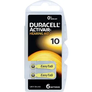 Duracell Hörgerätebatterie DA10 90 mAh 6 St.