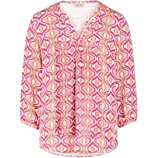 Klassische Bluse CARTOON "Blusenshirt mit Muster", Damen, Gr. 40, pink (pink, apricot), Obermaterial: 100% Viskose CV., Blusen Klassische Bluse
