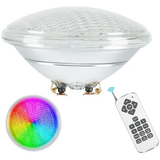ledmo 40W RGB LED Poolbeleuchtung Unterwasser PAR56 Poolscheinwerfer IP68 Wasserdicht LED Schwimmbadleuchten Unterwasserscheinwerfer mit Fernbedienung Pool Beleuchtungen Unterwasser 12V AC/DC
