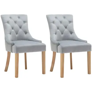 SIT Möbel Stuhl-Set Samt grau
