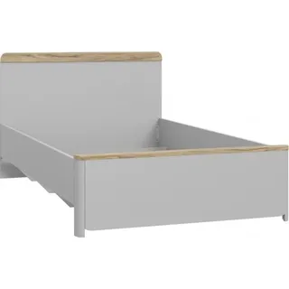 Furniture24 Bett SURFINIO 120x200 cm Bettgestelle Bettrahmen Jugendzimmer Grau Einzelbett - Grau