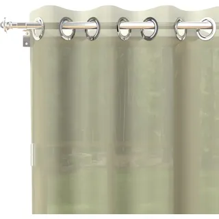 Soleil d'ockre, transparenter Ösenvorhang 135 x 250 cm, Alix Kaki