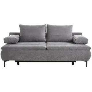 Novel Boxspringsofa , Grau , Metall , Füllung: Schaumstoff,Schaumstoff , 204x93x100 cm , Made in Eu , Stoffauswahl, Liegefunktion, Schlafen auf Sitzhöhe, Rücken echt , Wohnzimmer, Sofas & Couches, Schlafsofas, Schlafsofas mit Bettkasten