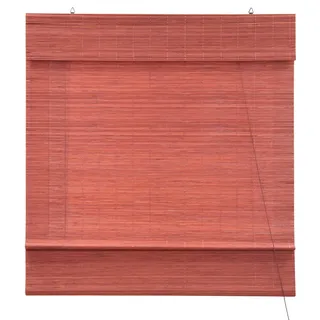 Victoria M. Bambus Raffrollo Sonnenschutz Sichtschutz Rollo Seitenzugrollo, für Fenster und Türen, Blickdicht, 150 x 220 cm, Kirsche
