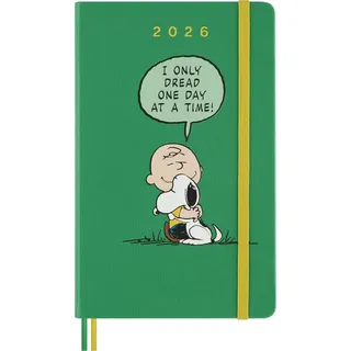 Moleskine Buchkalender Peanuts Charlie & Snoopy 2026 Emeraldgrün