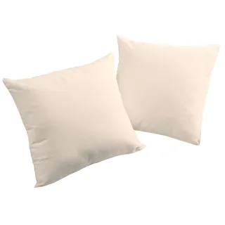 Wirth Dekokissen "Newbury" Kissenhülle ohne Füllung, 2 Stück, creme, unifarben