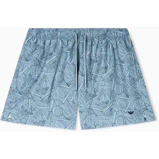 Emporio Armani Herren Boxer Badehose, Ea Blei-Schiefer, L