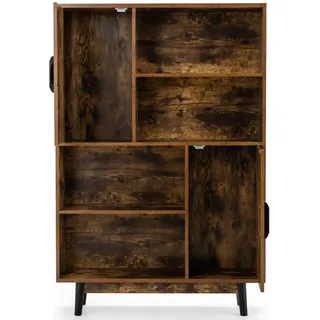 Costway Bücherregal 80 x 24 x 120 cm Braun