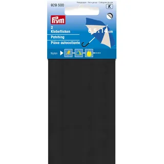 Prym Nylon Reparaturflicken schwarz, 6,5 x 14 cm, 2 Stück