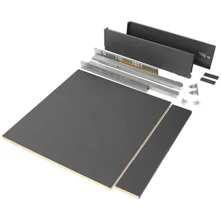 Emuca Schubladen-Kit 93 mm Anthrazitgrau