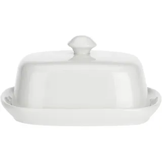 la Porcellana "Terrine Butterdose mit Deckel Geschenk-Box, weiß, 18 x 14 cm
