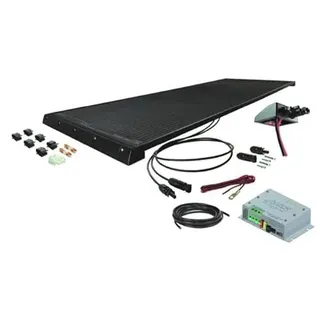 NLS Dual Air Solar-Komplettsystem, 150W, Schwarz, 145x53x4 cm, 9,25 kg, mit MPP-Regler und Montagezubehör