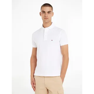 Tommy Hilfiger 1985 SLIM POLO Kurzarm Poloshirts Herren, Weiß (White), L