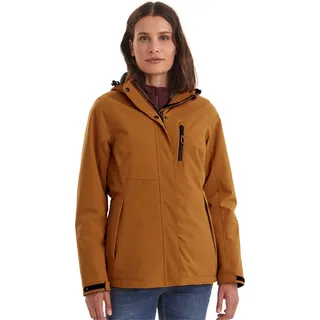 KILLTEC Damen Outdoorjacke Funktionsjacke mit Kapuze KOW 140 WMN Jckt wasserdicht, Winddicht, atmungsaktiv 00684-Karamell 36