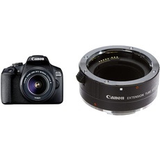 Canon EOS 2000D Spiegelreflexkamera - mit Objektiv EF-S 18-55 F3.5-5.6 III (24,1 MP, DIGIC 4+, 7,5 cm (3.0 Zoll) LCD, Display, Full-HD, WiFi, APS-C CMOS-Sensor), schwarz & Lens EXT. Tube EF-25 II