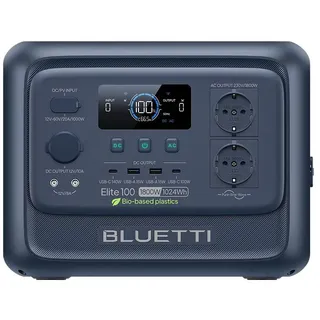 BLUETTI Solargenerator Elite 100 V2, 1024 Wh tragbare Powerstation für Camping, Notfälle und Notstromversorgung , Stromausfälle