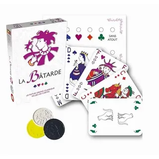 Wilson jeux - La batârde – Kartenspiel und Falten – originelle und subtile Mischung aus Belotte, Bridge, Whist und Tarot – für 3 bis 8 Spieler – 7257