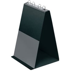 VELOFLEX 4102080 - Tisch-Flipchart DIN A4 Hochformat, inkl. Klarsichthüllen, aus PVC, Tischaufsteller Präsentation, Flipchart schwarz, Aufstellringbuch