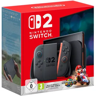 Nintendo Switch 2 256 GB Schwarz + Mario Kart World + 2x Joy-Con Controller