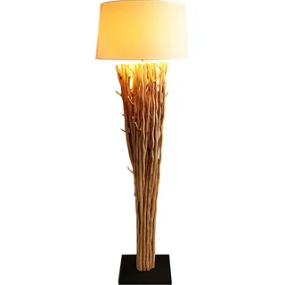 Lampe Stehlampe 175cm Holz Natur Beige Holzlampe Unikat Treibholz Leuchte