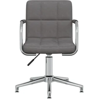 vidaXL Esszimmerstuhl Drehbar Dunkelgrau Stoff - Grau